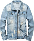 Jacket Men - Casual Vintage Regular Fit Button Down Trucker Style – Mens Jean Jackets Stylish Everyday Outerwear