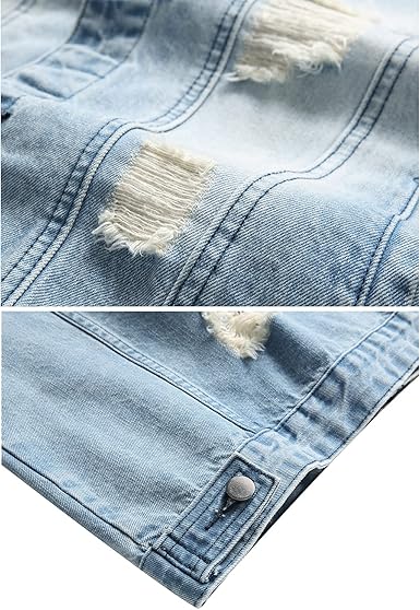 Jacket Men - Casual Vintage Regular Fit Button Down Trucker Style – Mens Jean Jackets Stylish Everyday Outerwear